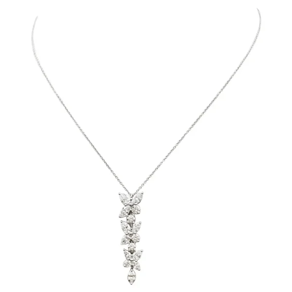 Victoria Mixed Cluster Diamond Pendant