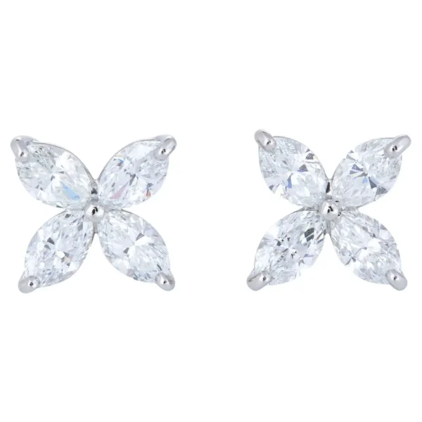 Victoria Platinum Diamond Earrings