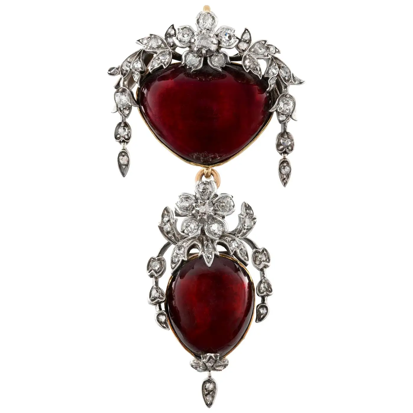 Victorian Garnet and Diamond Pendant