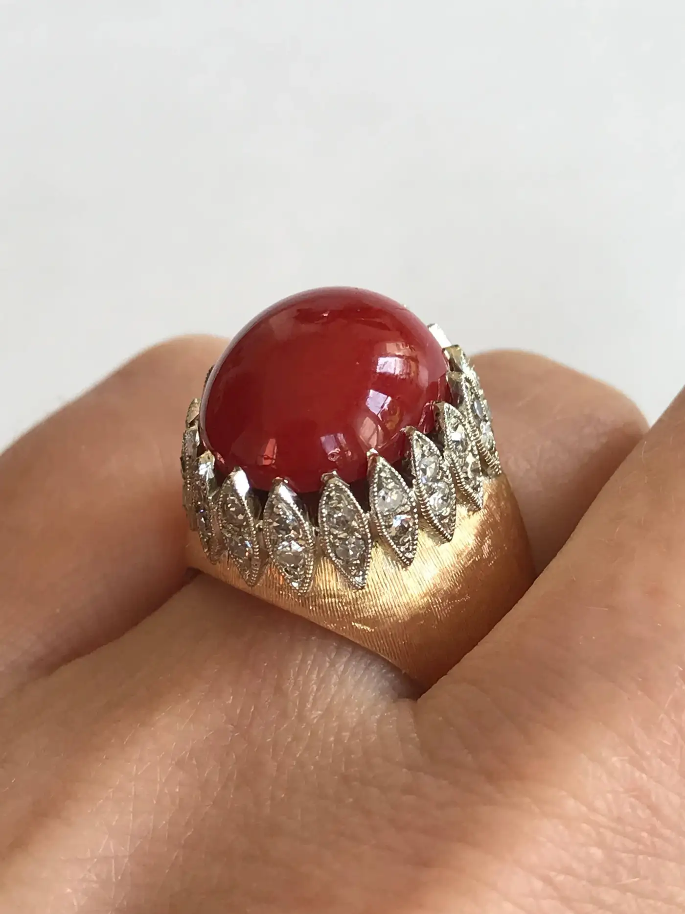 Vintage-Italian-Red-Coral-Diamond-Yellow-Gold-Ring-4.webp
