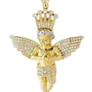 buy 10K Gold Angel Pendant Near Me | 33.4 Grams