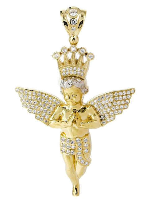 buy 10K Gold Angel Pendant Near Me