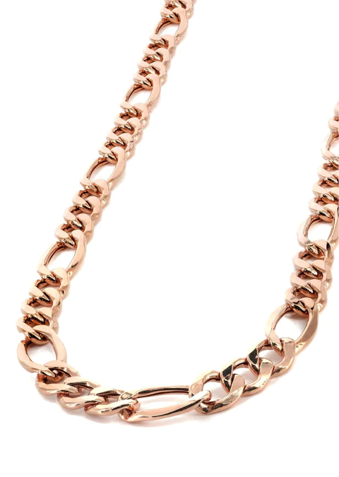 Buy 14K Rose Gold Solid Figaro Chain