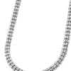 14K Gold White Ice Chain For Sale