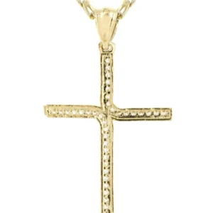 10K Gold Cross Necklace For Men | 4.18 Grams