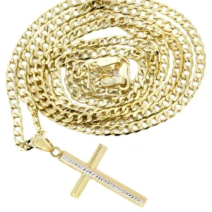 10K Gold Cross Necklace For Men | 4.51 Grams