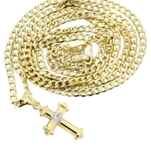 10K Gold Cross Necklace For Sale | 3.2 Grams
