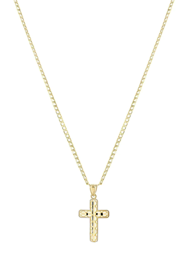 10K Gold Cross Necklace For Men 3.13 Grams 4