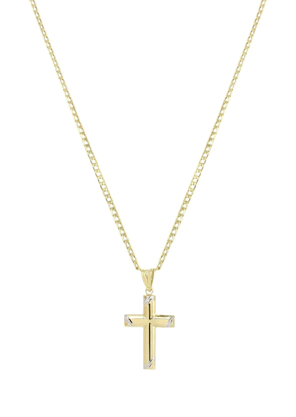 10K Gold Cross Necklace For Men 3.55 Grams 4