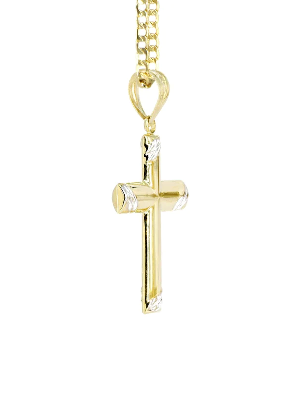 10K Gold Cross Necklace For Men 3.55 Grams 5