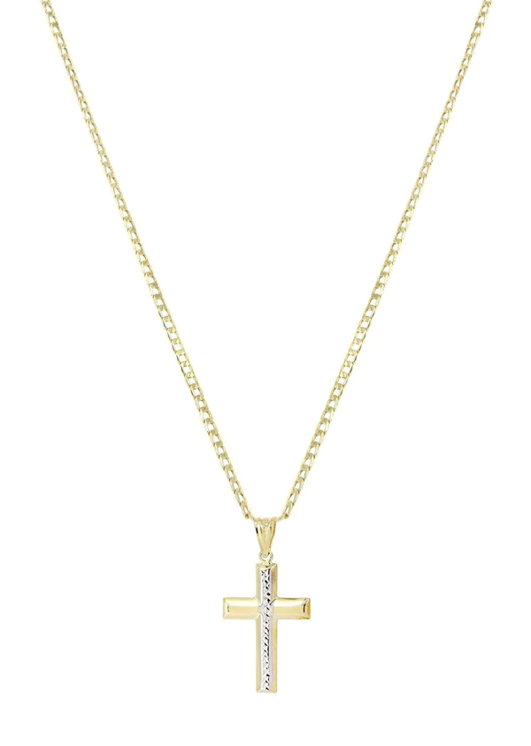 10K Gold Cross Necklace For Men 4