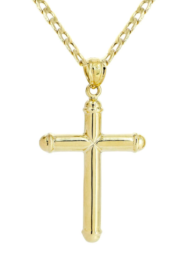 10K Gold Cross Necklace For Men3