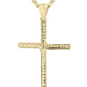 10K Gold Cross Necklace For Men | 4.18 Grams