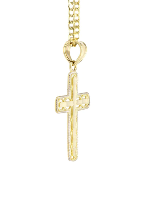 10K Gold Cross Necklace For Men_55