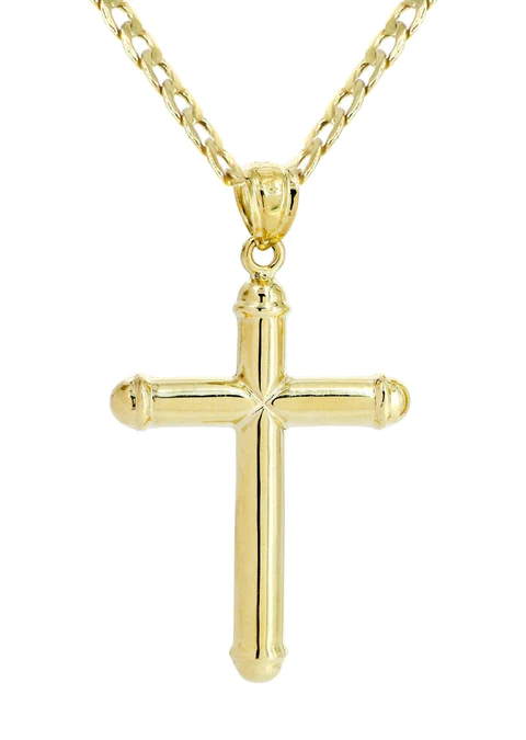 10K Gold Cross Necklace For Men_7