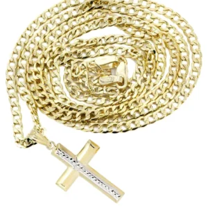 10K Gold Cross Necklace For Men | 3.58 Grams