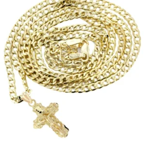10K Gold Crucifix / Cross Necklace For Men | 2.8 Grams