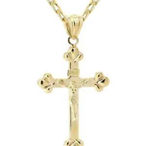 10K Gold Crucifix / Cross Necklace For Men | 2.9 Grams