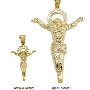 10K Gold Crucifix Pendant | Customizable Pendant
