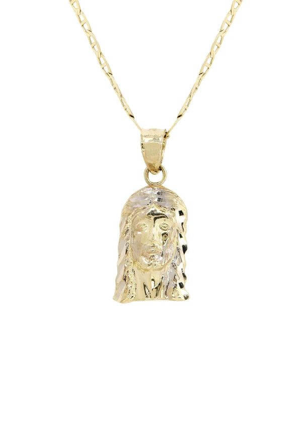 10K Gold Jesus Piece Necklace 2