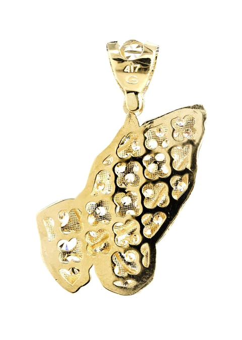 10K Gold Praying Hands Pendant_3