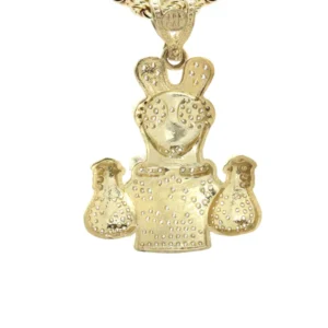 10K Yellow Gold Ace Of Spades Necklace | Appx. 18 Grams