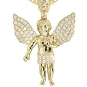 10K Yellow Gold Angel Necklace | Appx. 15.8 Grams