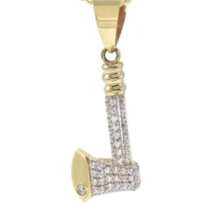 10K Yellow Gold Axe Necklace | Appx. 13.8 Grams