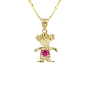 10K Yellow Gold Box Children Necklace | Appx. 3.2 Grams