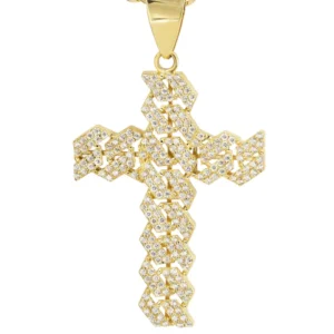 10K Yellow Gold Cross 4 Necklace | Appx. 14.7 Grams