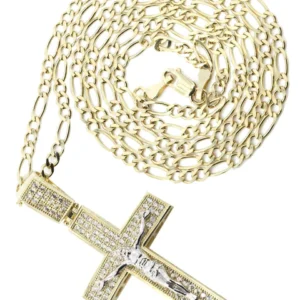 Gold Cross /Crucifix Necklace For Sale | 10K Yellow Gold | Appx. 9.8 Grams