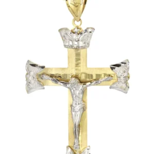 10K Yellow Gold Cross / Crucifix Necklace | Appx. 21.2 Grams