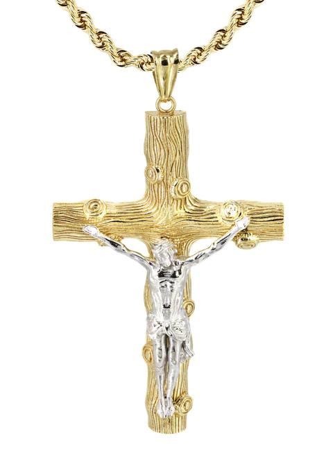 10K Yellow Gold Cross – Crucifix Necklace_2