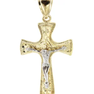 10K Yellow Gold Cross / Crucifix Necklace | Appx. 14.4 Grams