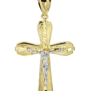 10K Yellow Gold Cross / Crucifix Necklace | Appx. 13.7 Grams