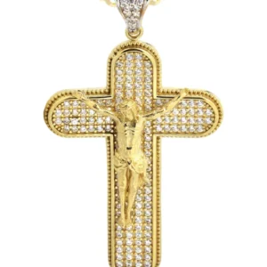 10K Yellow Gold Cross / Crucifix Necklace | Appx. 15.7 Grams