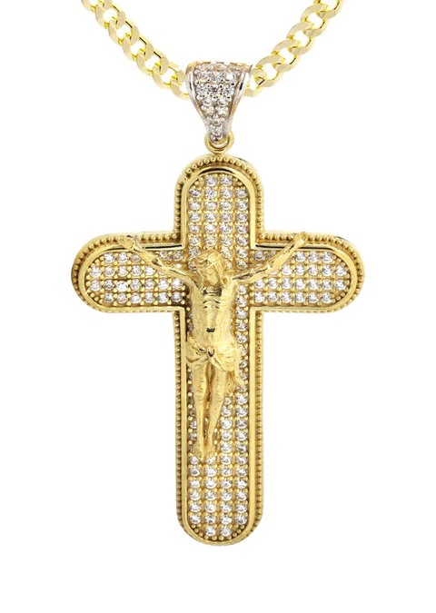 10K Yellow Gold Cross -Crucifix Necklace_2