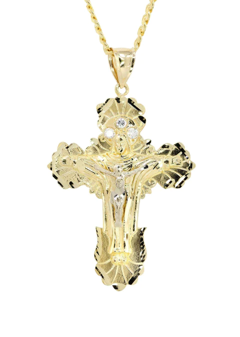 10K Yellow Gold Cross – Crucifix Necklace_2