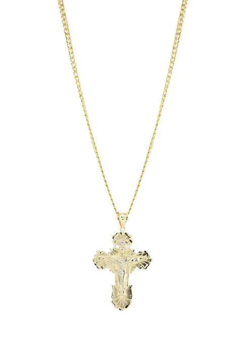 10K Yellow Gold Cross – Crucifix Necklace_5