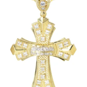 10K Yellow Gold Cross Necklace | Appx. 17.8 Grams