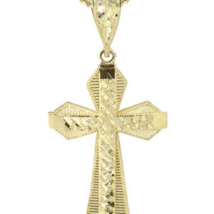 10K Yellow Gold Cross Necklace | Appx. 13.7 Grams