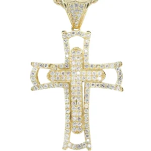 10K Yellow Gold Cross Necklace | Appx. 12.4 Grams