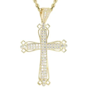 10K Yellow Gold Cross Necklace | Appx. 14.3 Grams