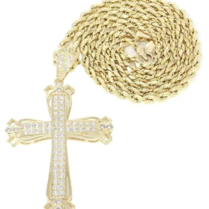 10K Gold Cross Necklace For Sale | Appx. 14.3 Grams