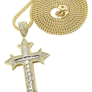 Gold Cross Necklace For Sale |10K Yellow Gold | Appx. 14.7 Grams