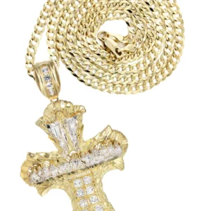Gold Cross Necklace For Sale USA | 10K Yellow Gold | Appx. 24.9 Grams