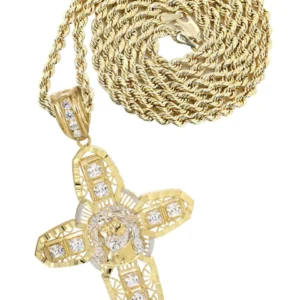 Buy 10K Gold Cross Necklace USA | Appx. 24.7 Grams