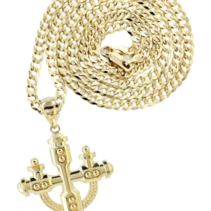 Buy 10K Gold Cross Necklace Online | Appx. 14.2 Grams