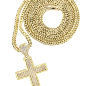 10K Yellow Gold Cross Necklace | Appx. 14.7 Grams
