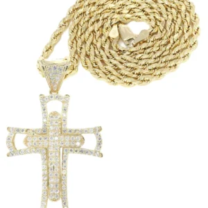 Buy 10K Yellow Gold Cross Necklace | Appx. 12.4 Grams